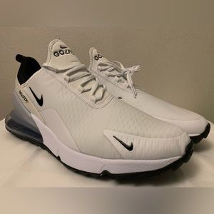 Nike Air Max 270 Golf Shoe White Black Pure Platinum CK6483-102 Multi Sizes